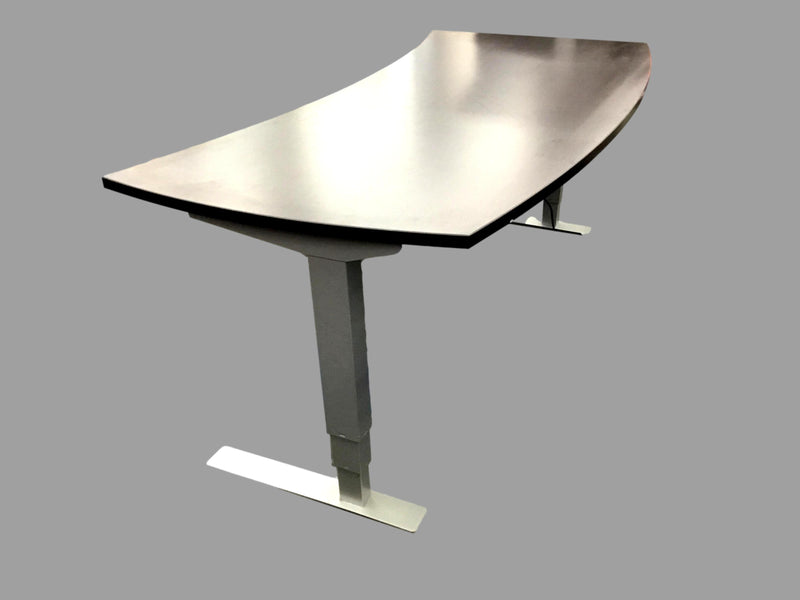 New - Electric Sit-Stand Desk, Home Office Grade, With Crescent Top - 36"D x 71"W