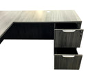 Office Source Coastal Gray L-Shape Desk Pedestal File - 60" x 72"
