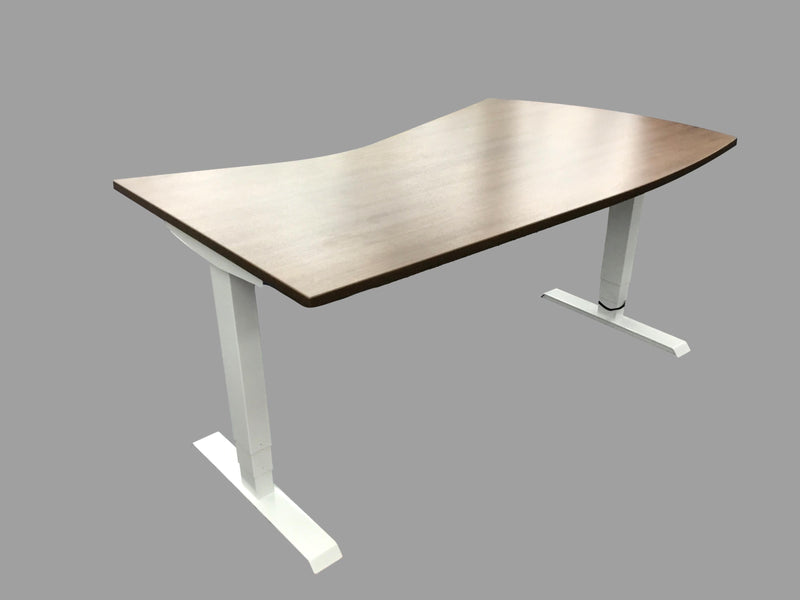 New - Deluxe Commercial Quality Sit to Stand Desk - Modern Vector Top - 42" x 66" in Several Finishes