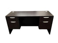 Office Source Espresso Credenza With Two Espresso Hanging Pedestals - 24" x 60"