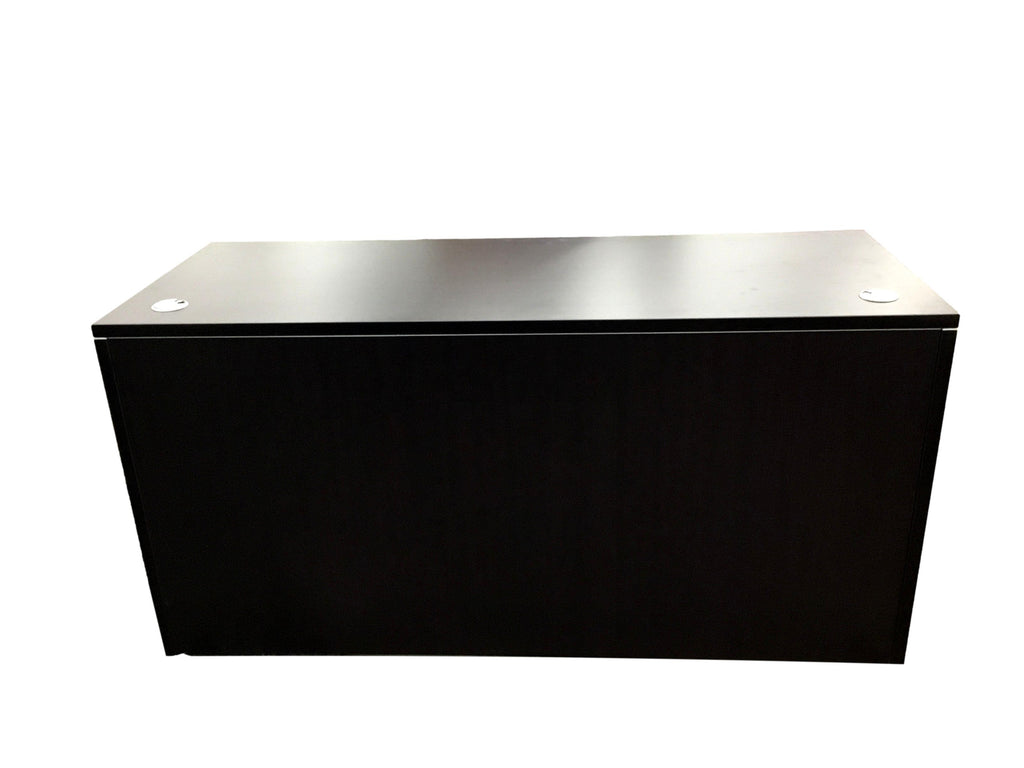 Office Source Espresso Credenza With Two Espresso Hanging Pedestals - 24" x 60"