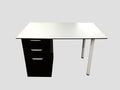 Office Source White/Espresso Beveled Edge Surface With B/B/F Pedestal - 30" x 48"