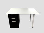 Office Source White/Espresso Beveled Edge Surface With B/B/F Pedestal - 30" x 48"