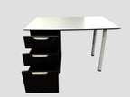 Office Source White/Espresso Beveled Edge Surface With B/B/F Pedestal - 30" x 48"
