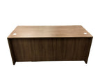 Office Source Single (3 drawer) Full File Desk 71" x 30" in Modern Walnut