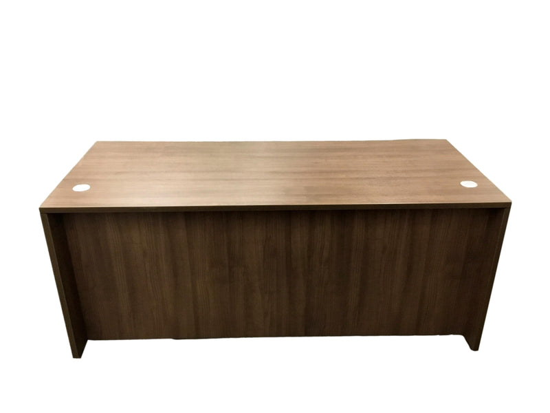 Office Source Single (3 drawer) Full File Desk 71" x 30" in Modern Walnut