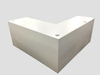 Office Source L-Shape Desk in White Laminate With B/B/F Cabinet - 66" x 66"