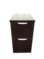 OfficeSource OS Laminate Collection 2 Drawer Mobile Pedestal – File/File - Coastal Gray or Espresso