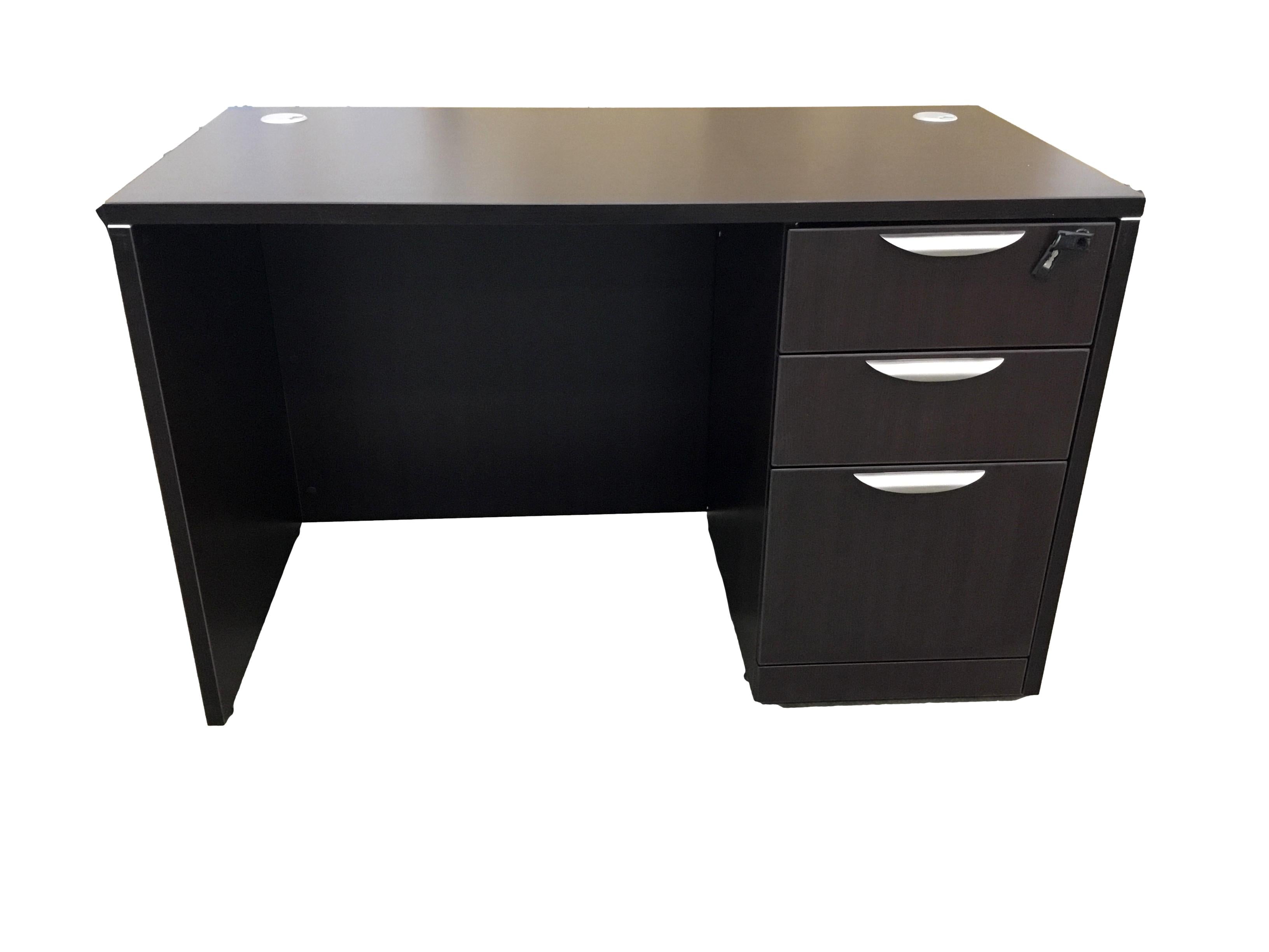 NEW - Small OfficeSource Desk in 8 Finishes with Choice of Drawers - 24" x 47"