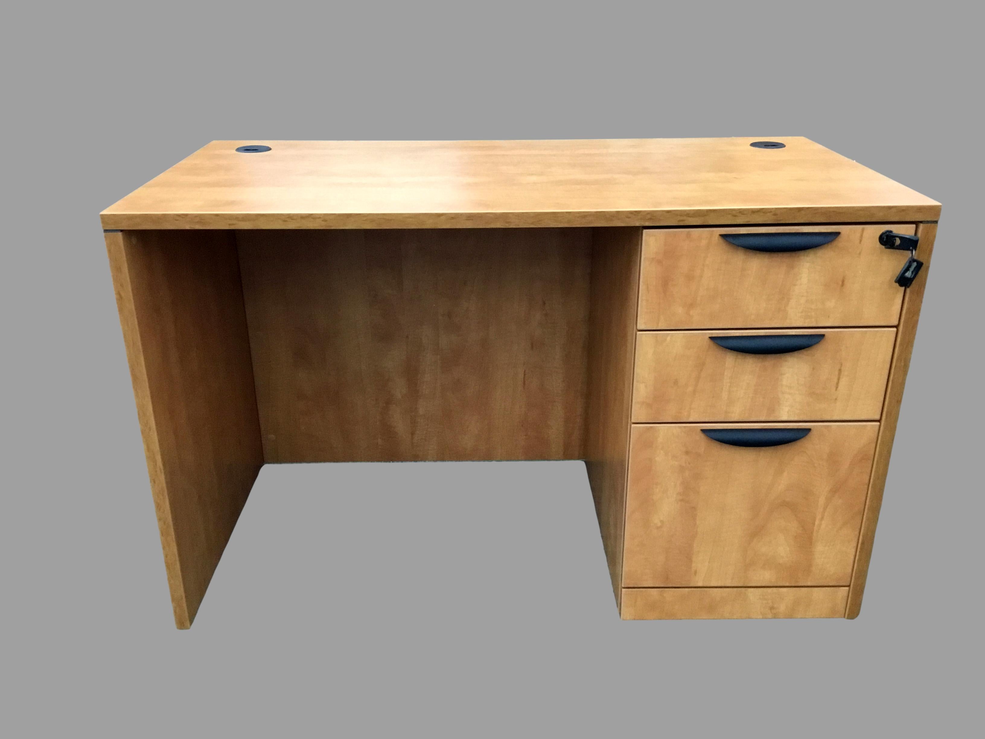 NEW - Small OfficeSource Desk in 8 Finishes with Choice of Drawers - 24" x 47"