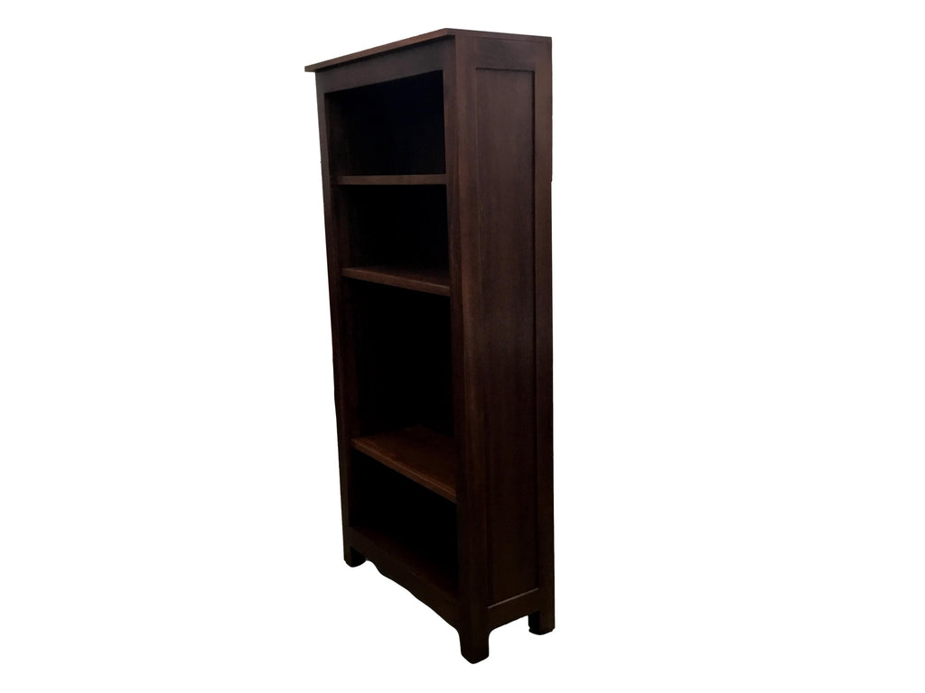 Pre-Owned Dark Walnut 4-Shelf Bookcase - 6' Tall