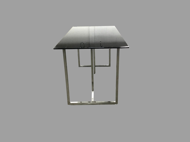 Office Source Variant Collection Rectangular Black Glass Top w/ Euro Style Base