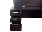 Office Source Laminate Espresso L-Shape Desk With Hutch - 71" x 77"