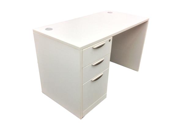 NEW - Small OfficeSource Desk in 8 Finishes with Choice of Drawers - 24" x 47"