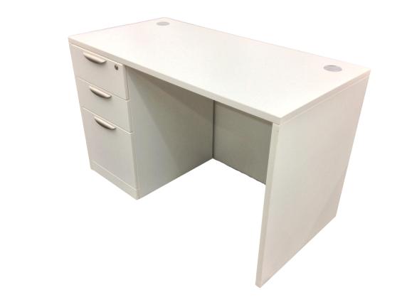 NEW - Small OfficeSource Desk in 8 Finishes with Choice of Drawers - 24" x 47"