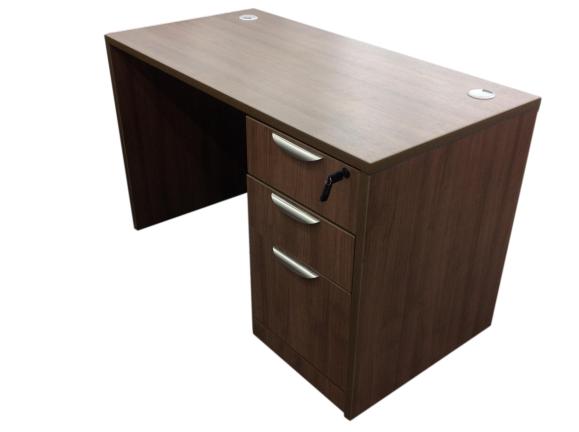 NEW - Small OfficeSource Desk in 8 Finishes with Choice of Drawers - 24" x 47"