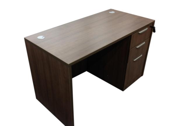 NEW - Small OfficeSource Desk in 8 Finishes with Choice of Drawers - 24" x 47"