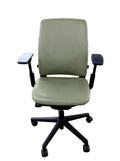 Steelcase Amia - Olive Green Leather (Pre-Owned)