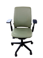 Steelcase Amia - Olive Green Leather (Pre-Owned)