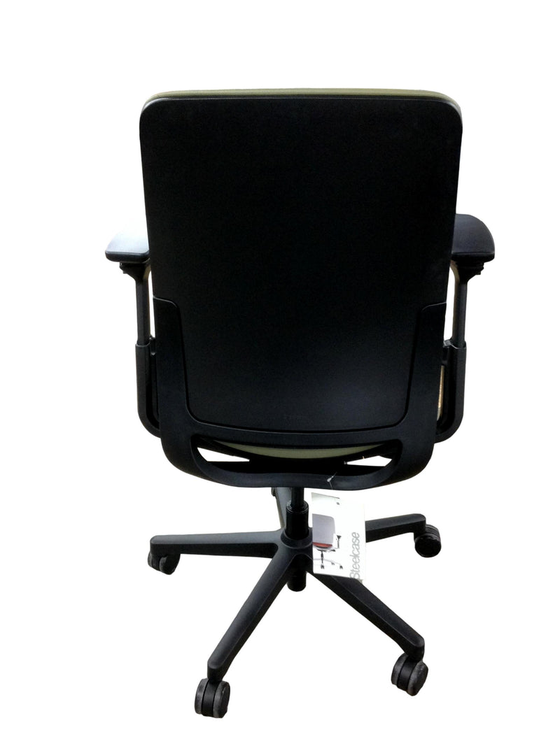 Steelcase Amia - Olive Green Leather (Pre-Owned)