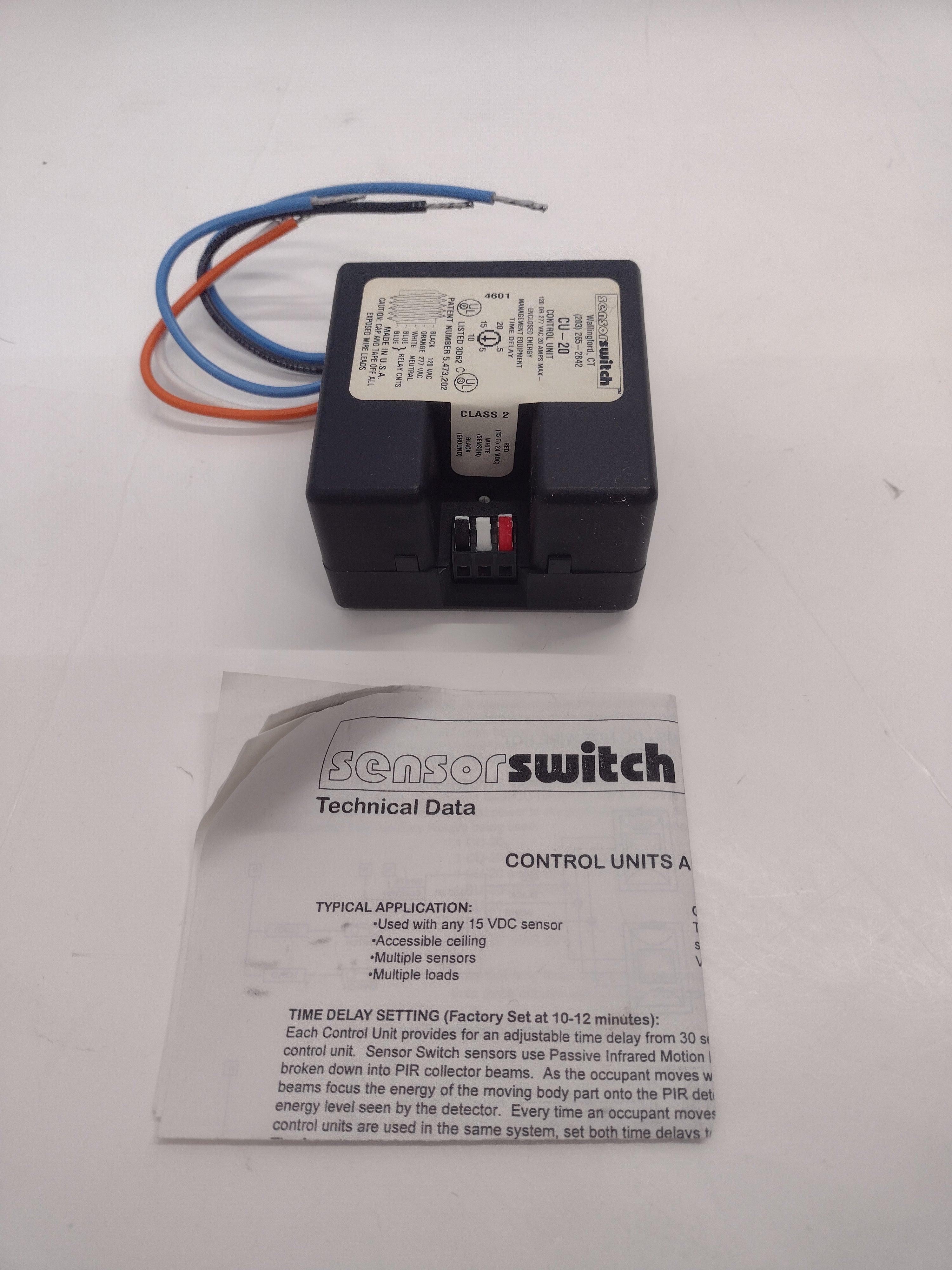 Sensorswitch CU-20 120/277 VAC 20 A Control Unit for VDC Sensors - NEW