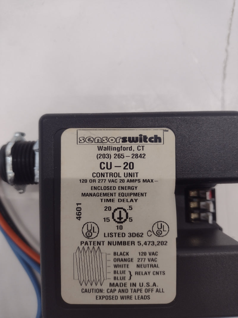Sensorswitch CU-20 120/277 VAC 20 A Control Unit for VDC Sensors - NEW