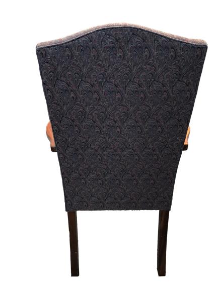 Pre-Owned Floral Pattern Fabric High Back Executive Lounge Chair