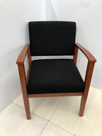 Designer Guest Chair Chelsea Collection In Black Fabric