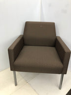 Lesro Fabric Lounge Chair with Silver Legs - Mystic Lounge Series