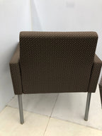 Lesro Fabric Lounge Chair with Silver Legs - Mystic Lounge Series