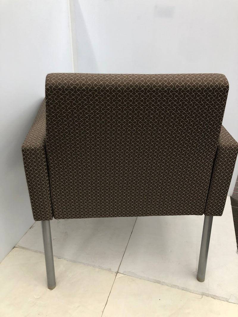 Lesro Fabric Lounge Chair with Silver Legs - Mystic Lounge Series