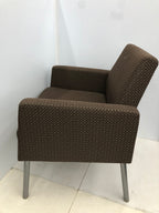 Lesro Fabric Lounge Chair with Silver Legs - Mystic Lounge Series