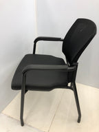 Office Source Micro Mesh Side Chair with Black Leathertek Seat