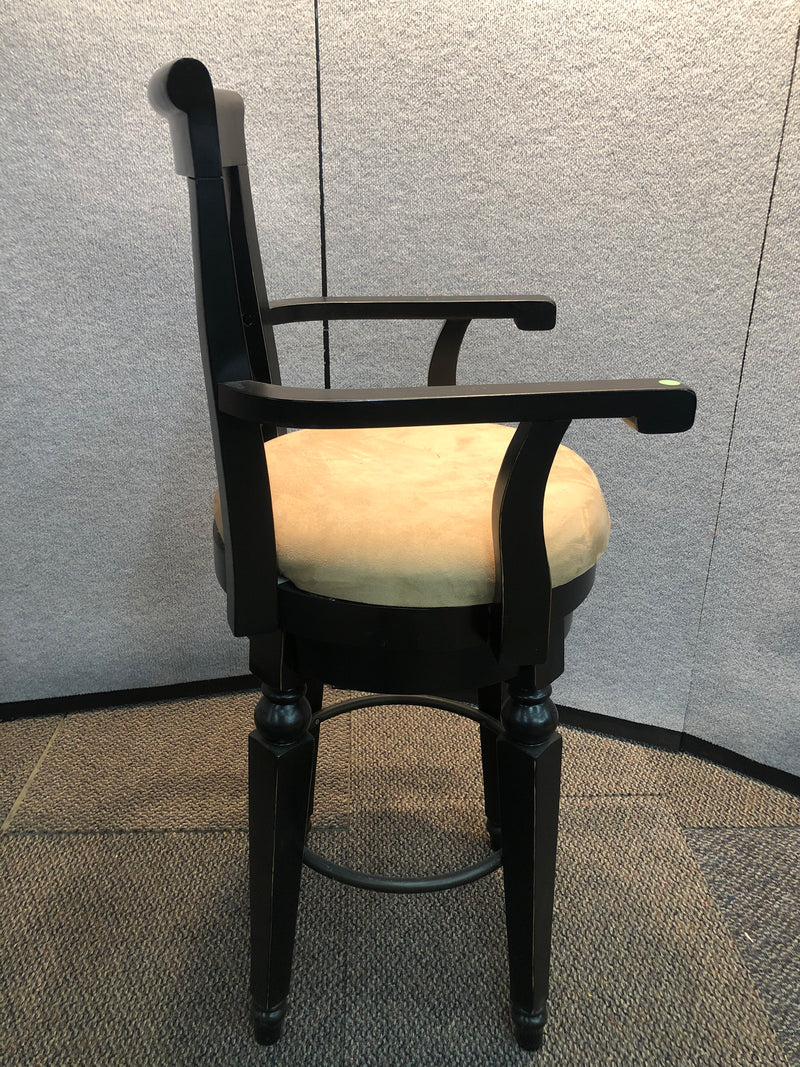 Pre-Owned Café Height Bar Stool with Suede Seat