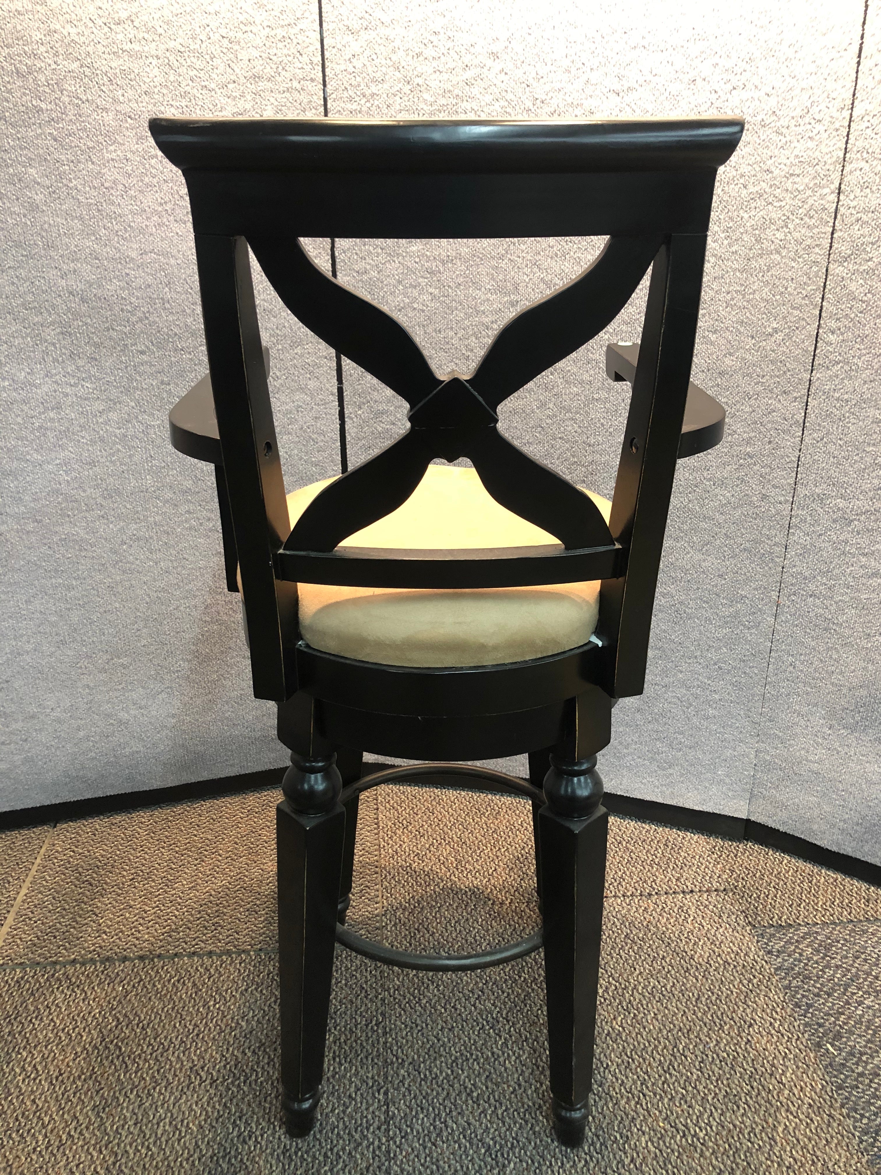 Pre-Owned Café Height Bar Stool with Suede Seat