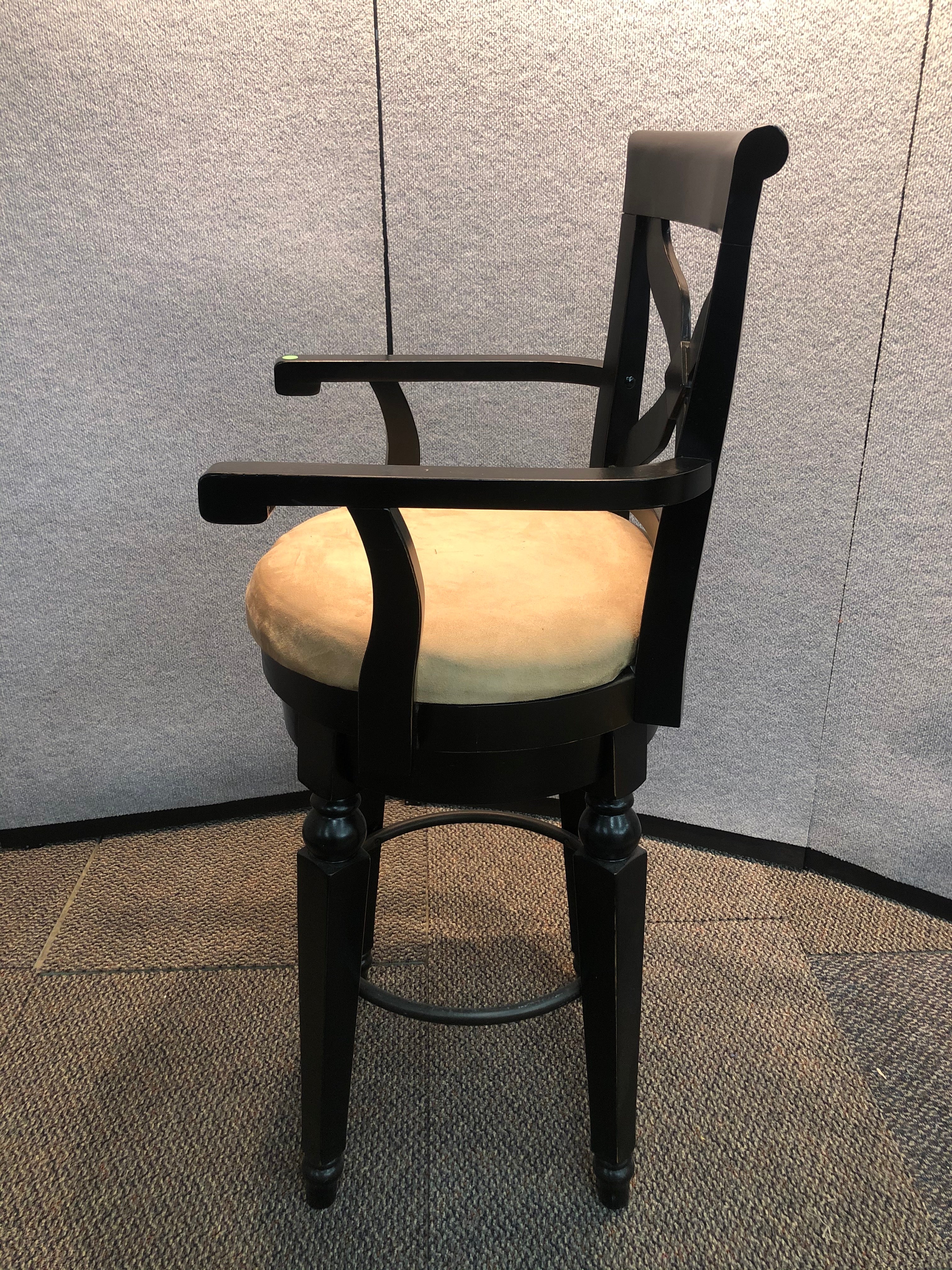 Pre-Owned Café Height Bar Stool with Suede Seat