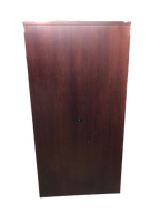 Pre-Owned Mahogany Veneer Storage Entertainment Center Cabinet
