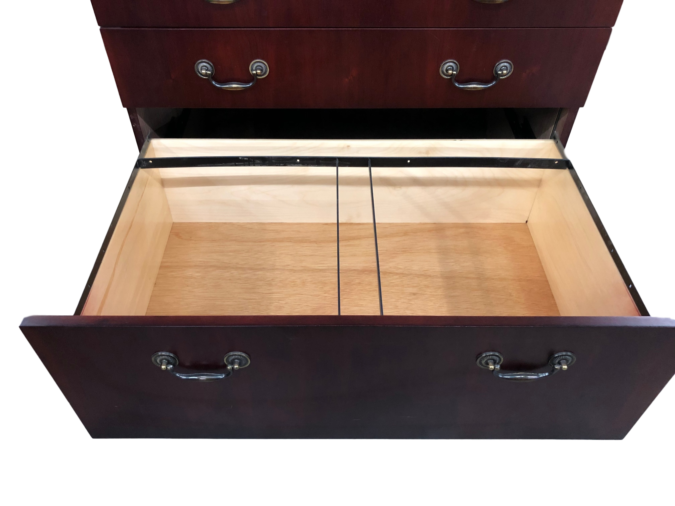 Pre-Owned Mahogany Veneer Storage Entertainment Center Cabinet