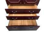 Pre-Owned Mahogany Veneer Storage Entertainment Center Cabinet