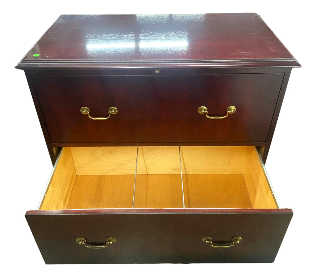 Pre-Owned Mahogany 2-Drawer Lateral File Cabinet