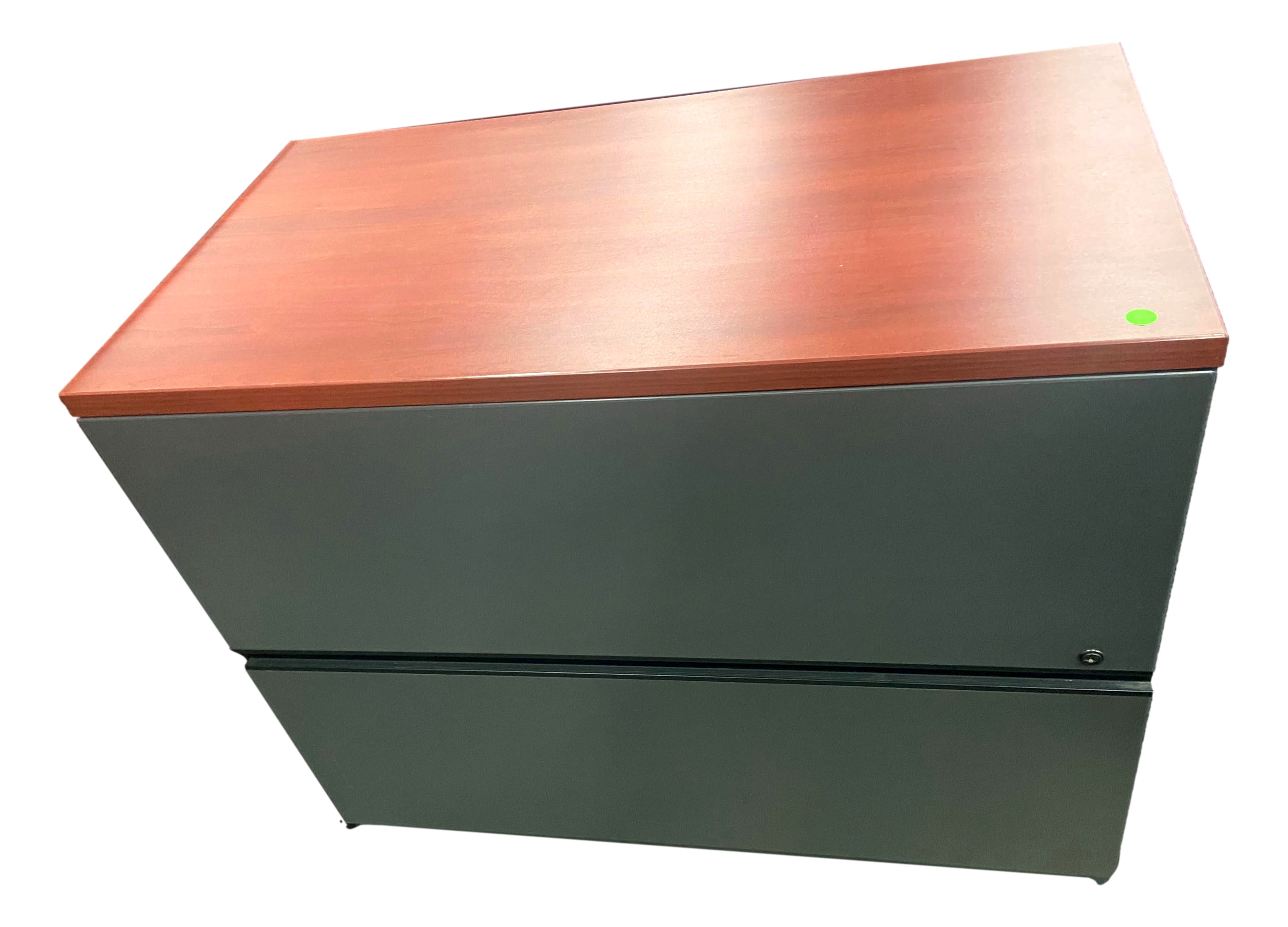 Pre-Owned Cherry/Gray 2-Drawer Lateral File Cabinet