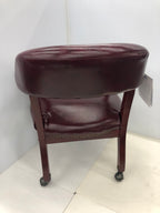 Guest Chair W/Casters & Mahogany Frame - Value Office Furniture & Equipment