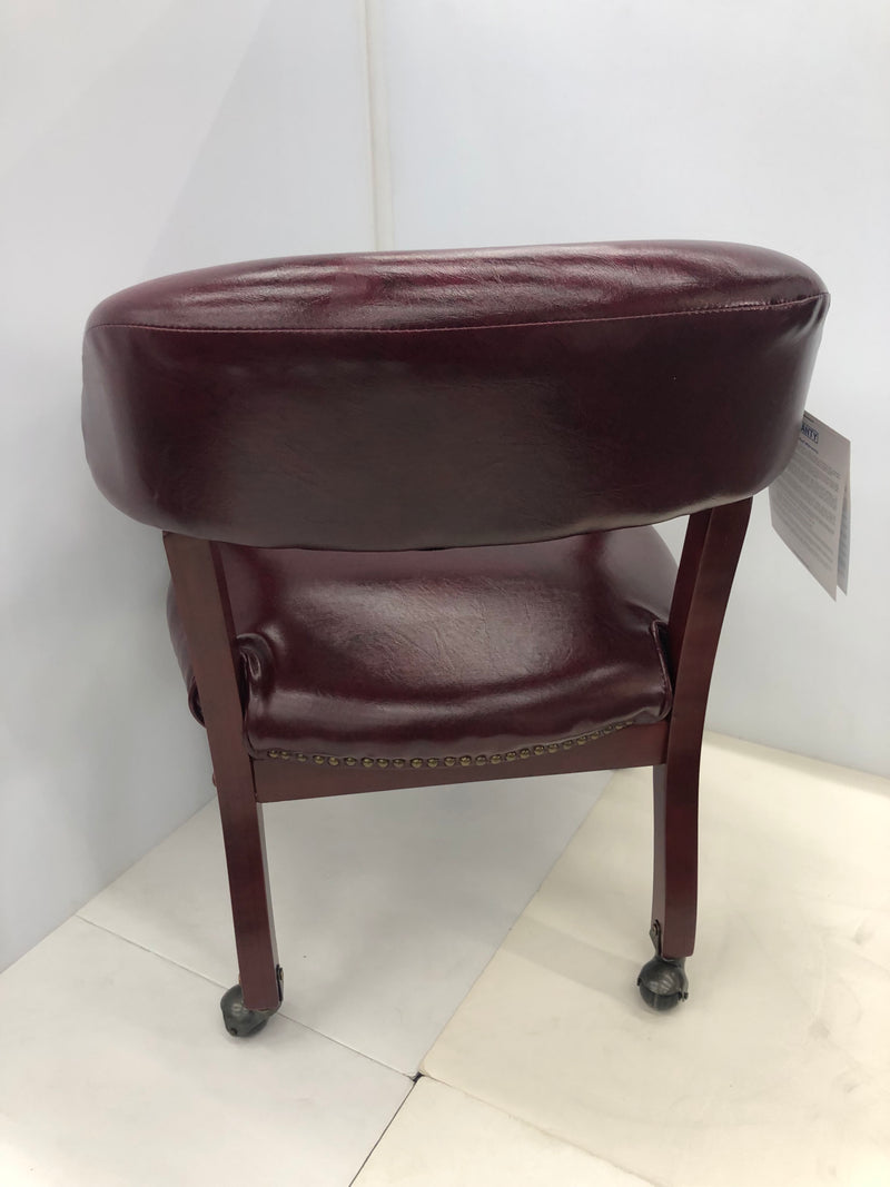 Guest Chair W/Casters & Mahogany Frame - Value Office Furniture & Equipment
