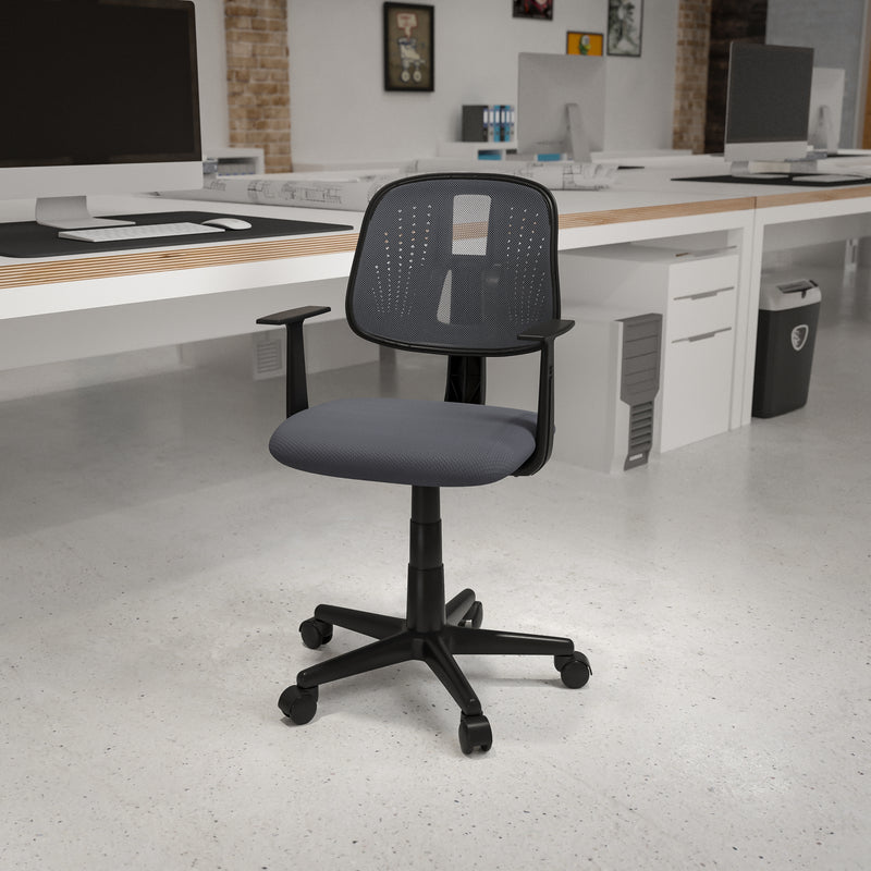 Budget Office Chair with Mesh Back and 250 Lb Capacity in Black, White or Gray
