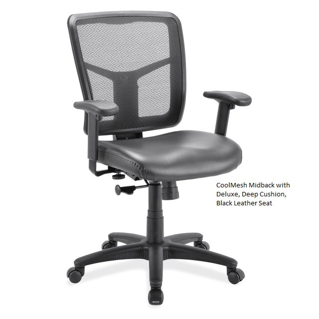 CoolMesh Deluxe-Seat Task Chair with 5 Adjustable Features & 11 Seat Types & Fabrics