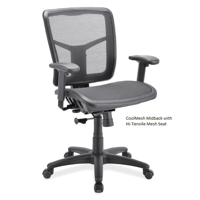CoolMesh Deluxe-Seat Task Chair with 5 Adjustable Features & 11 Seat Types & Fabrics