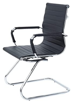 400 Lb. Capacity Guest/Side Chair, Mid Back, Sled Base, Wall Saver - 8 COLORS