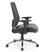 OfficeSource Big & Tall Mesh Back Executive Chair w/Heavy-Duty Chrome Base