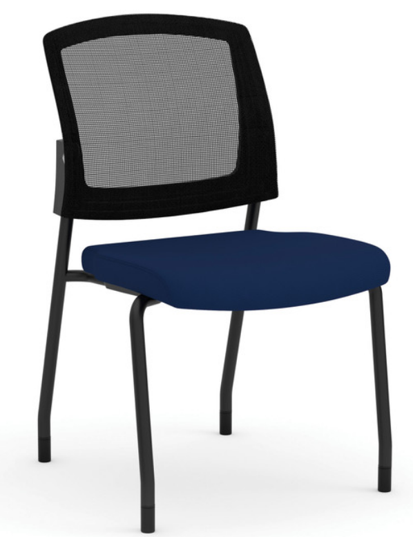 Office Source Micro Mesh Back Side Chair with Arms Fabric Seat