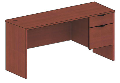 Candex Single Pedestal Desk 60" with Return 42" - Value Office Furniture & Equipment